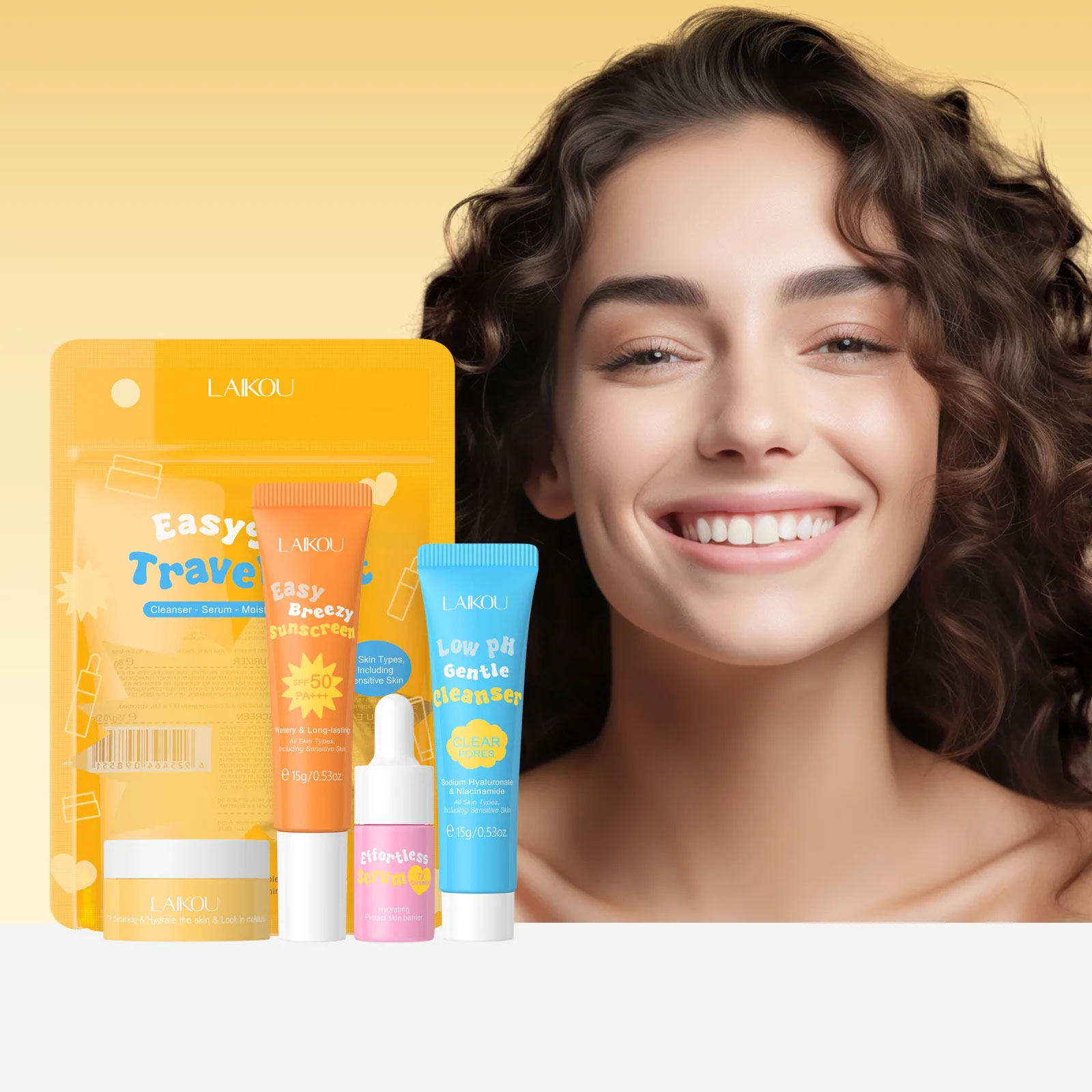 4PCS Laikou Ceramide Travel Su – Spf 50 Sunscreen recenzja i cena