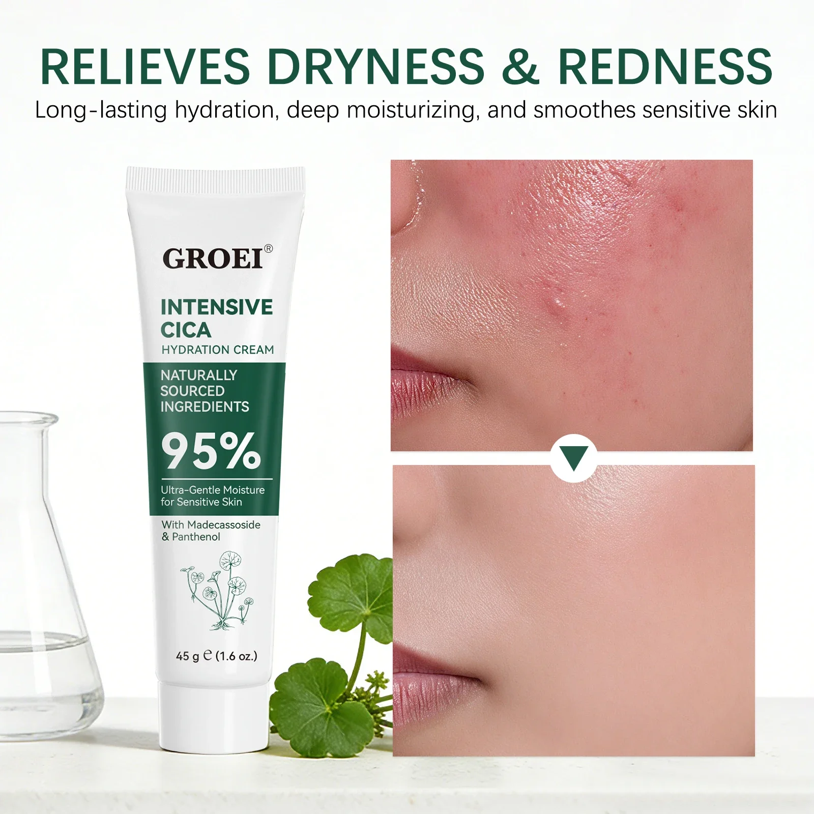 GROEI Krem nawilżający z trawą – Skincare Glow recenzja i cena