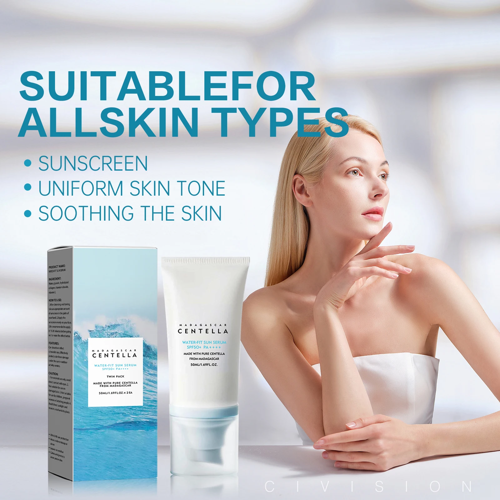 2/1 szt. Krem przeciwsłoneczny – Spf 50 Sunscreen recenzja i cena